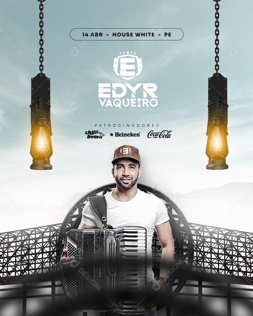 Flyer Show Edyr Vaqueiro Social Media PSD Editável