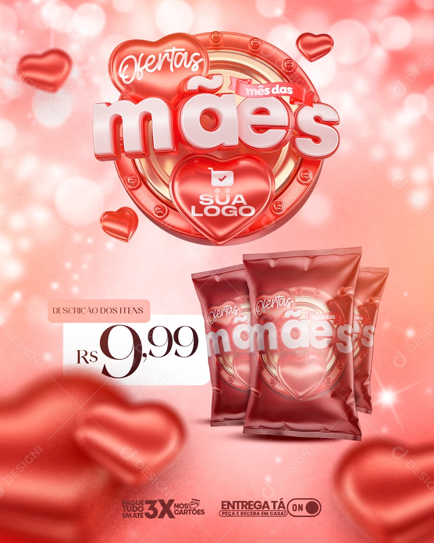 Social Media Stories Ofertas Mês Das Mães PSD Editável