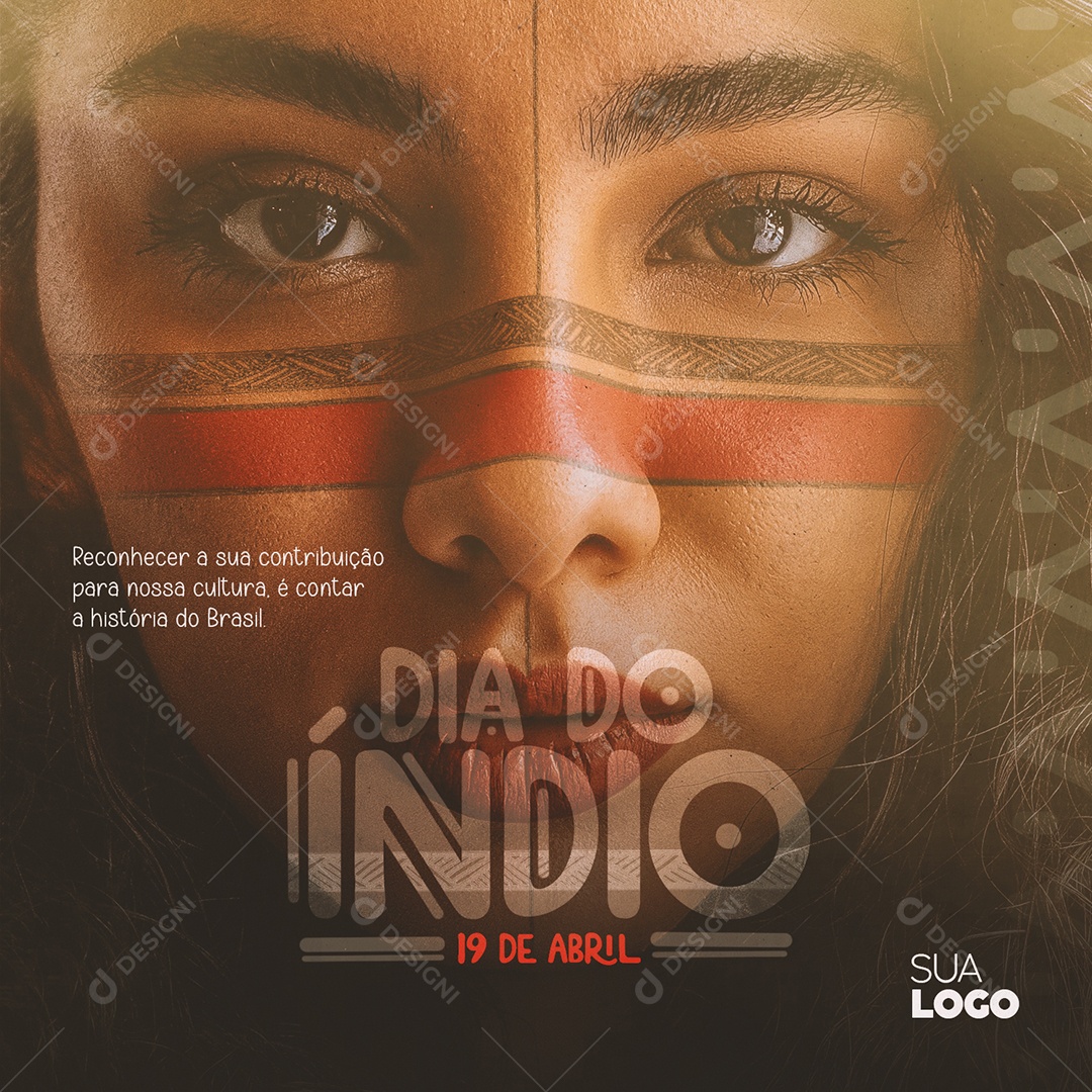 Dia do Índio 19 de Abril Social Media PSD Editável