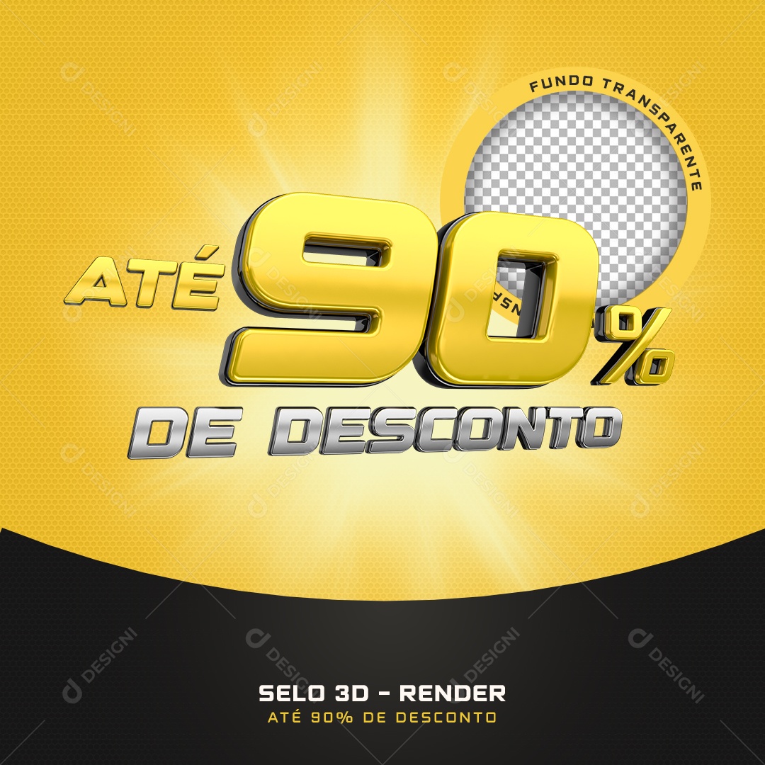 3D Stamp Up To 90% Off Black And Yellow For PSD Composition