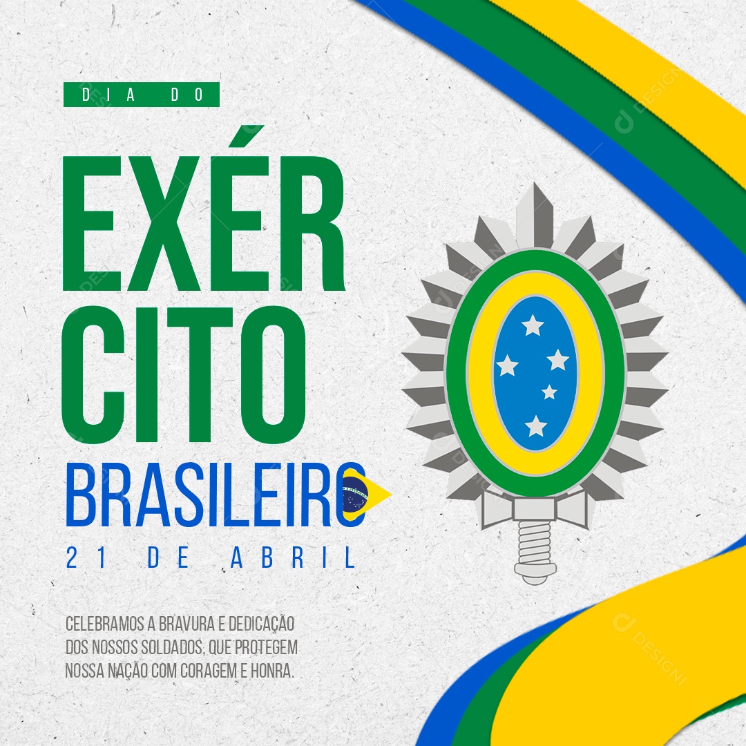 Social Media Exercito Brasileiro 19 De Abril Protegemos Nossa Nação PSD Editável