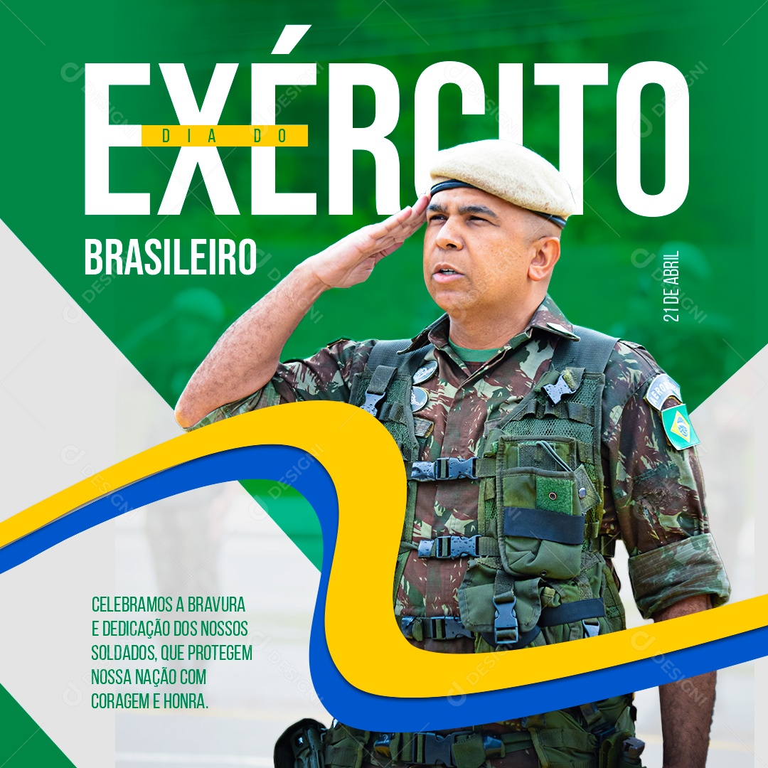 Social Media Exercito Brasileiro Coragem E Honra PSD Editável