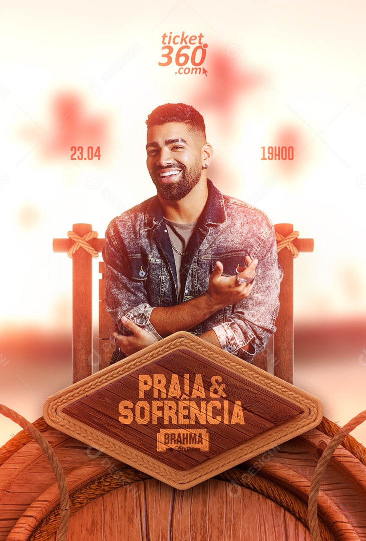 Praia & Sofrência Flyer Dilsinho Social Media PSD Editável