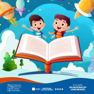 Dia Nacional do Livro Infantil 15 de Abril Social Media PSD Editável