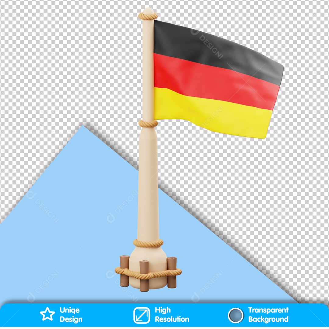 Bandeira Da Alemanha elemento 3D Para Composição PSD