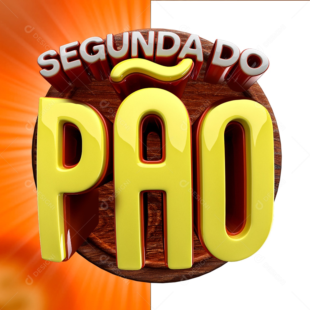 Segunda Do Pão Selo 3D Para Composição PSD
