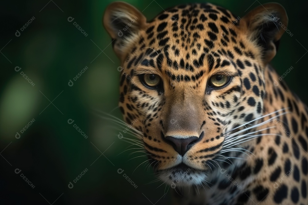 Lindo leopardo olhando para a câmera