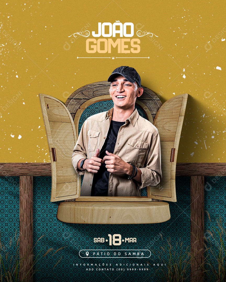 Flyer Show João Gomes Social Media PSD Editável