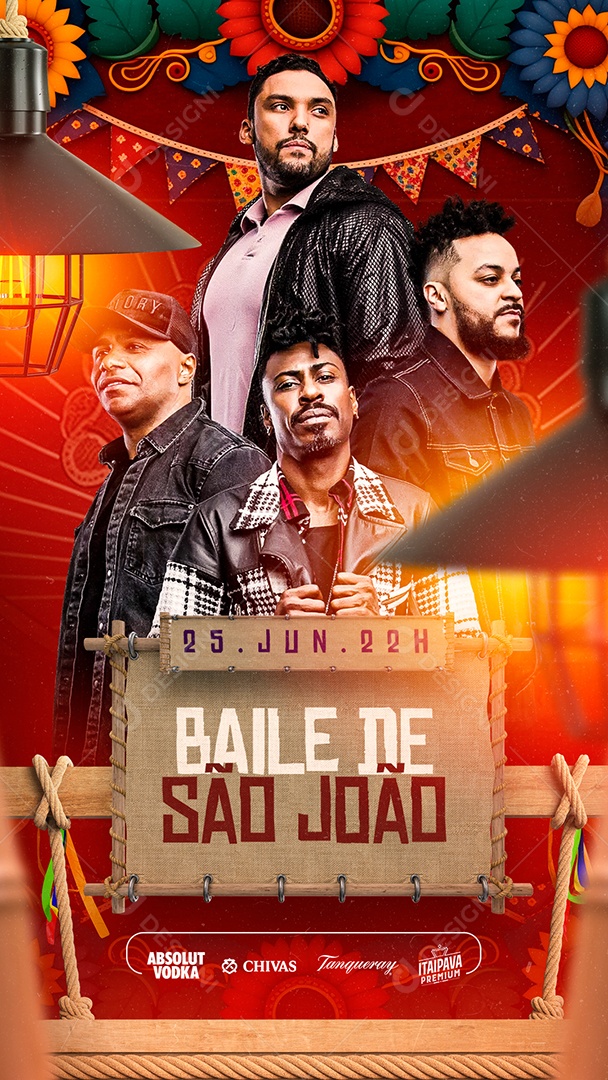 Story Baile De São João Flyer Akatu Social Media PSD Editável