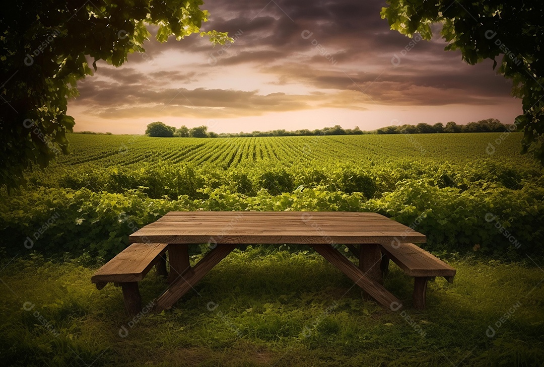 Cenário sobre fundo plantio