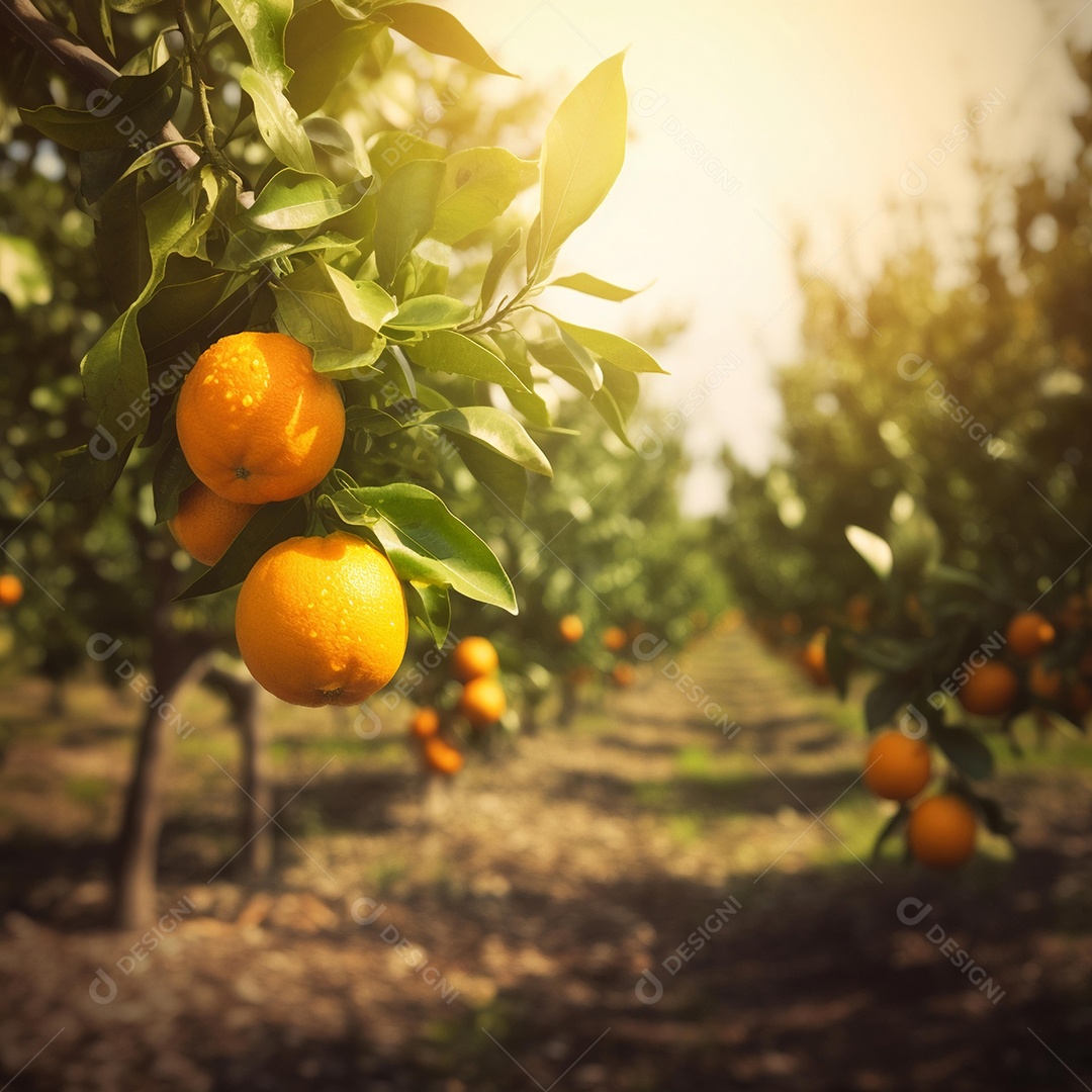 Plantação de laranjas