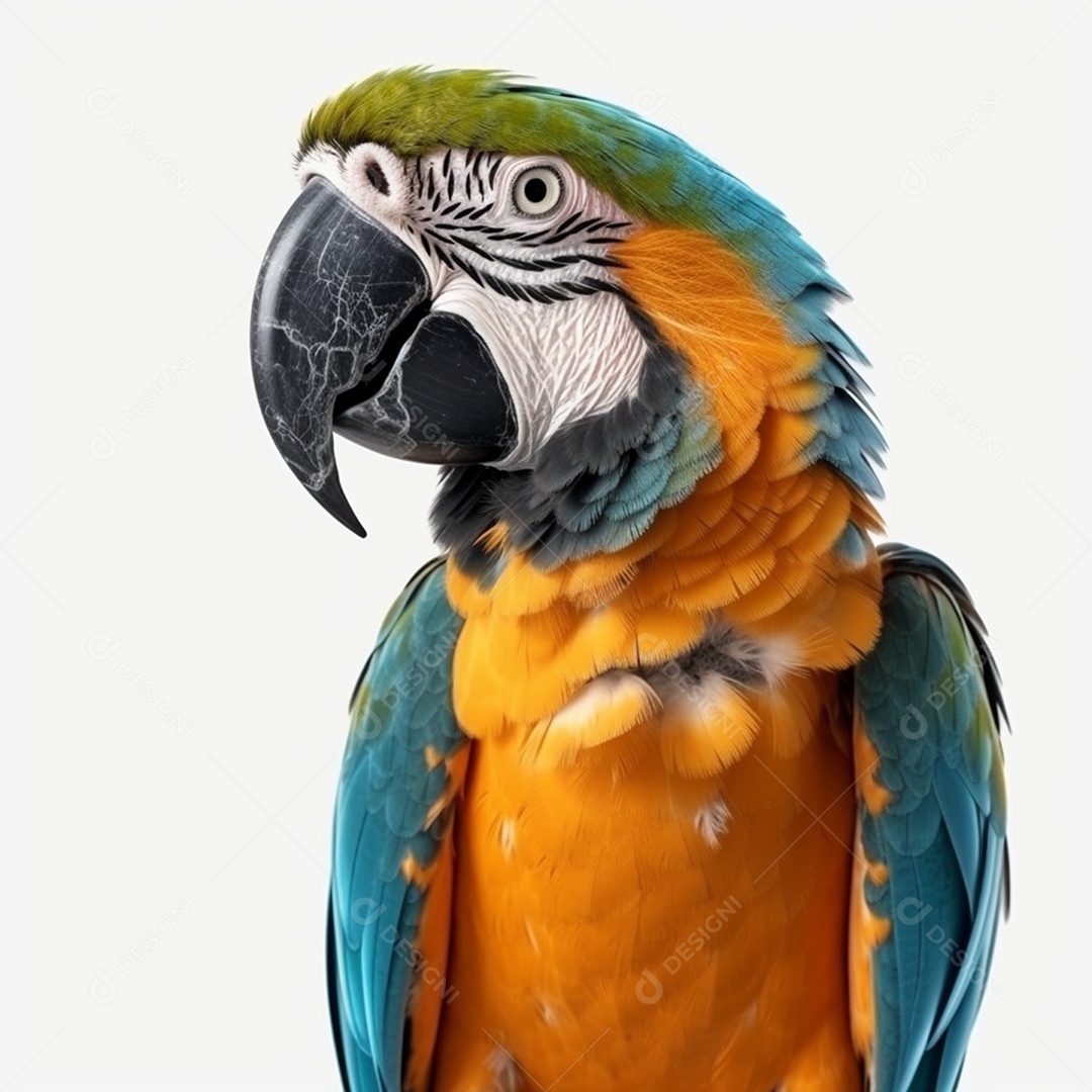 Arara sobre fundo isolado