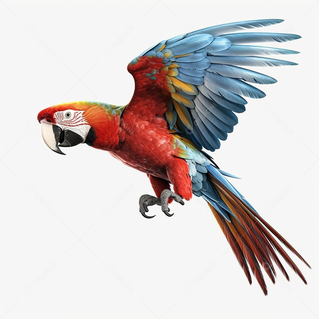 Arara sobre fundo isolado