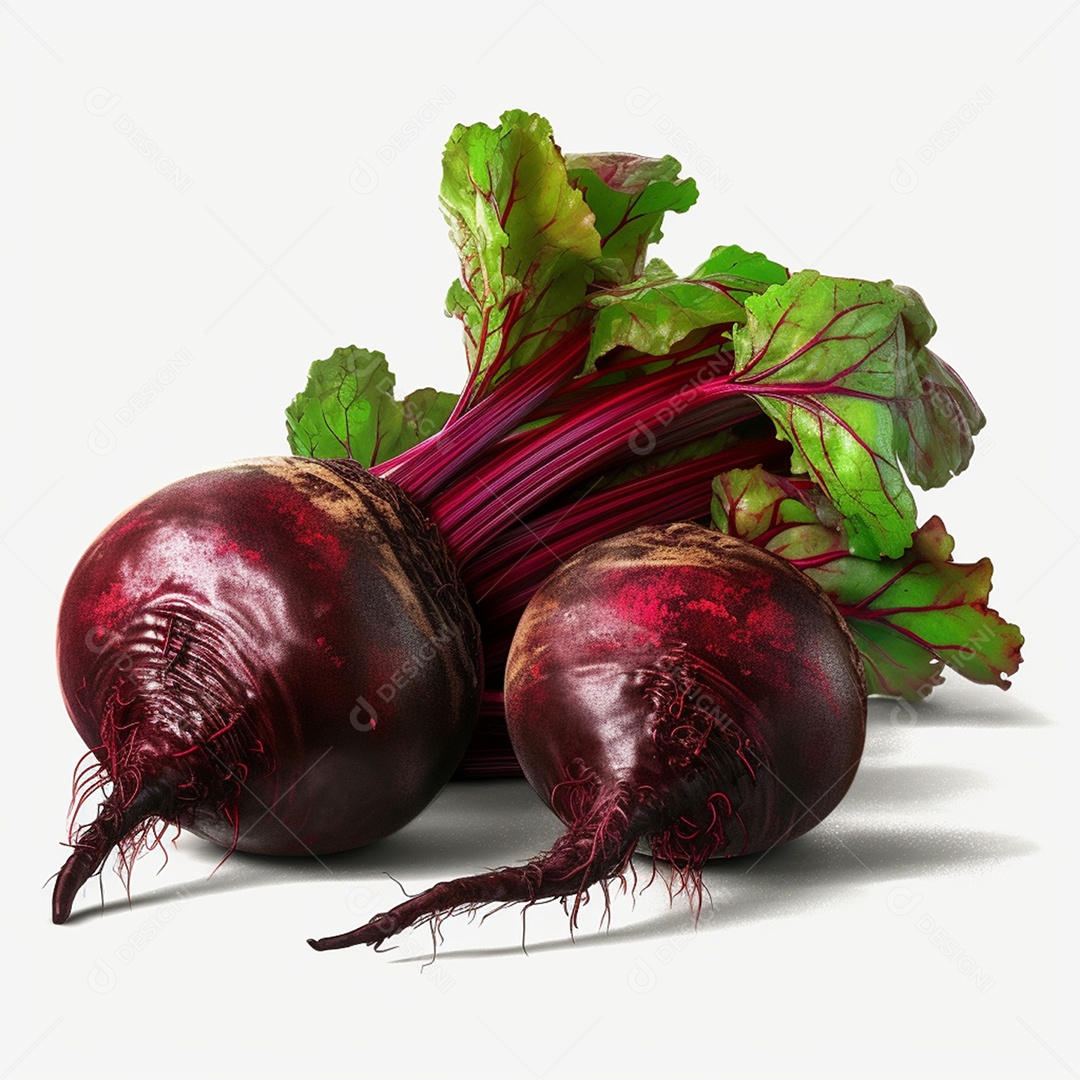 Beterrabas sobre fundo isolado