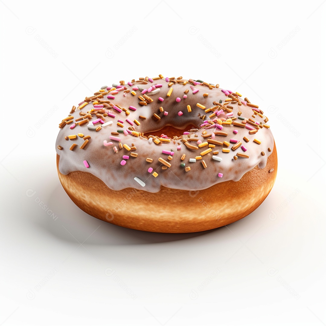 Donuts sobre fundo isolado