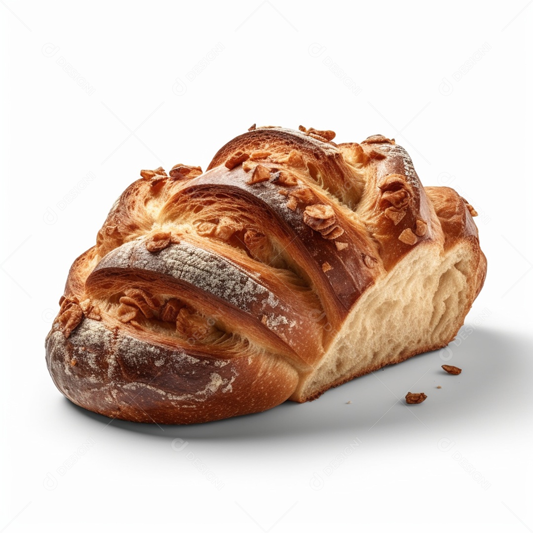 Pão de forma sobre fundo isolado