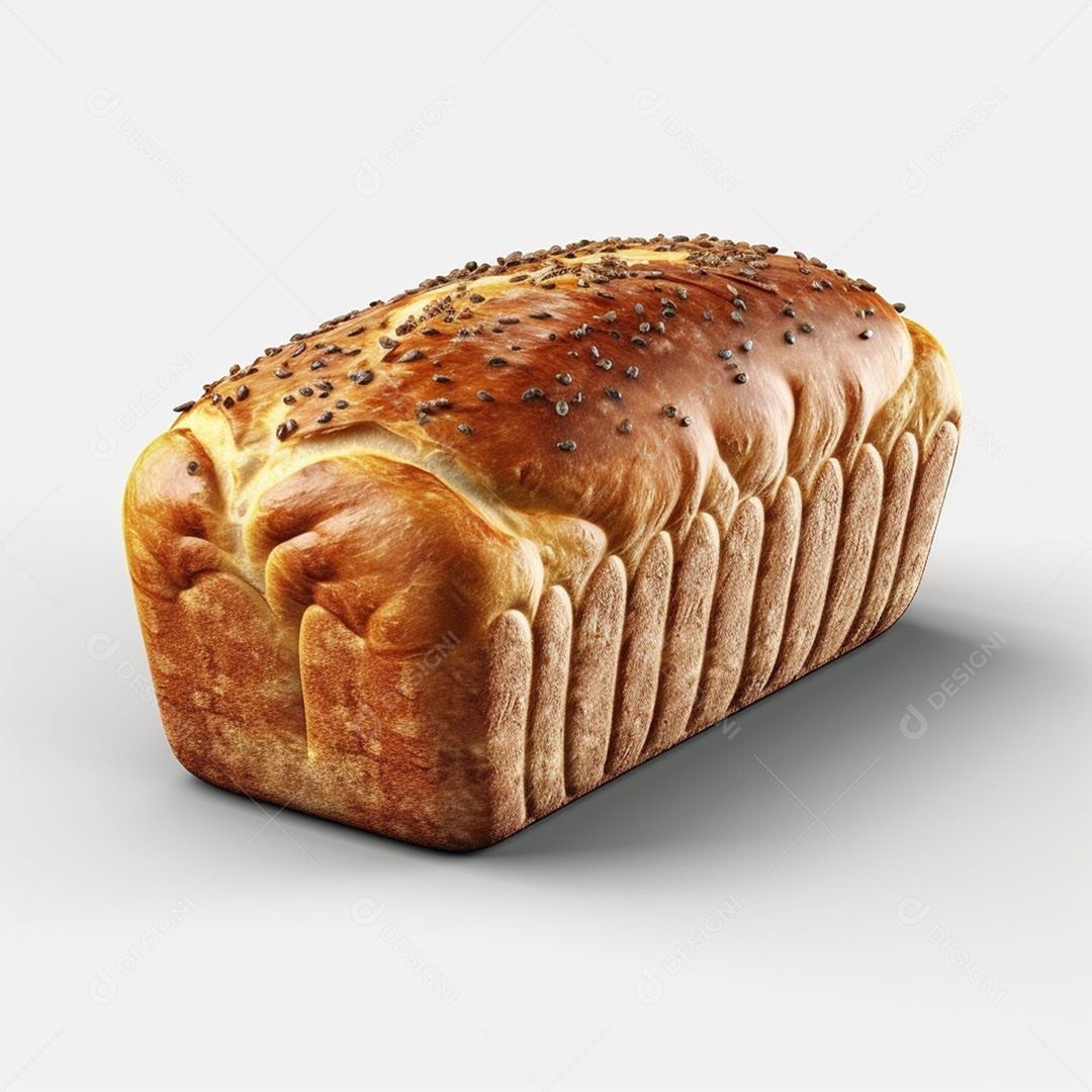 Pão de forma sobre fundo isolado