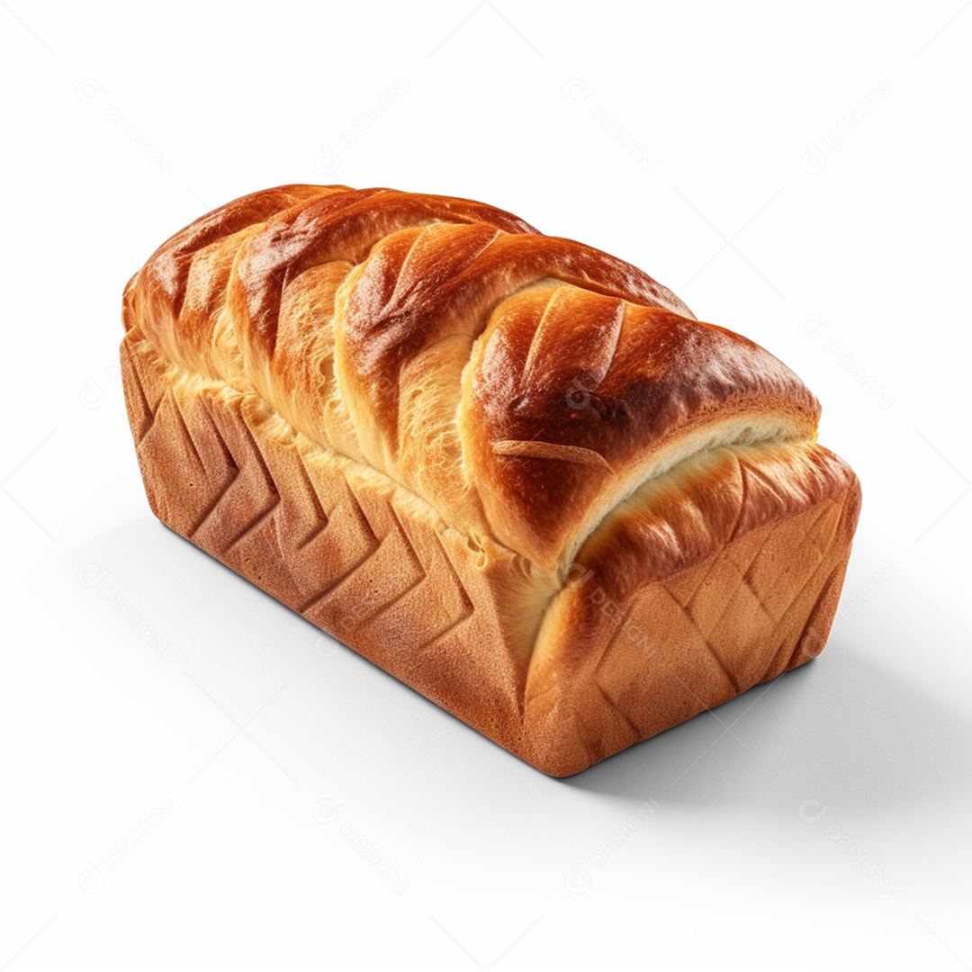 Pão de forma sobre fundo isolado