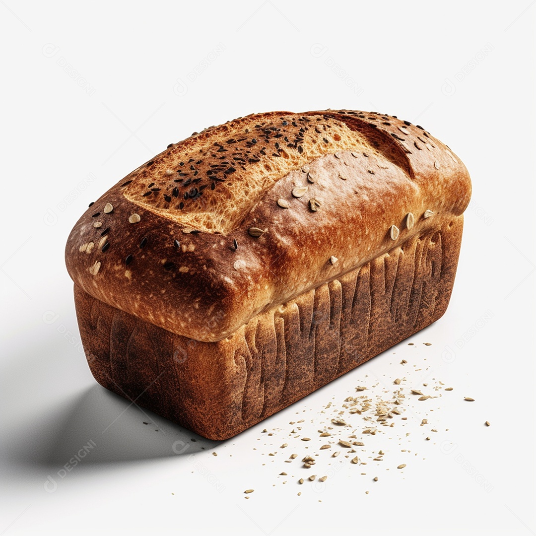 Pão de forma sobre fundo isolado