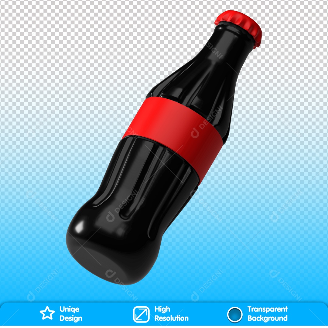 Garrafa De Refrigerante Elemento 3D Para Composição PSD