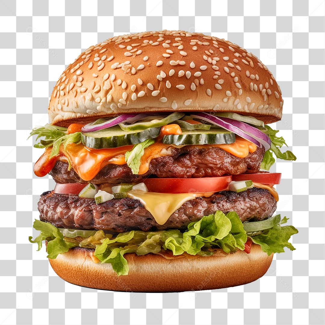 Hamburger Enorme PNG Transparente