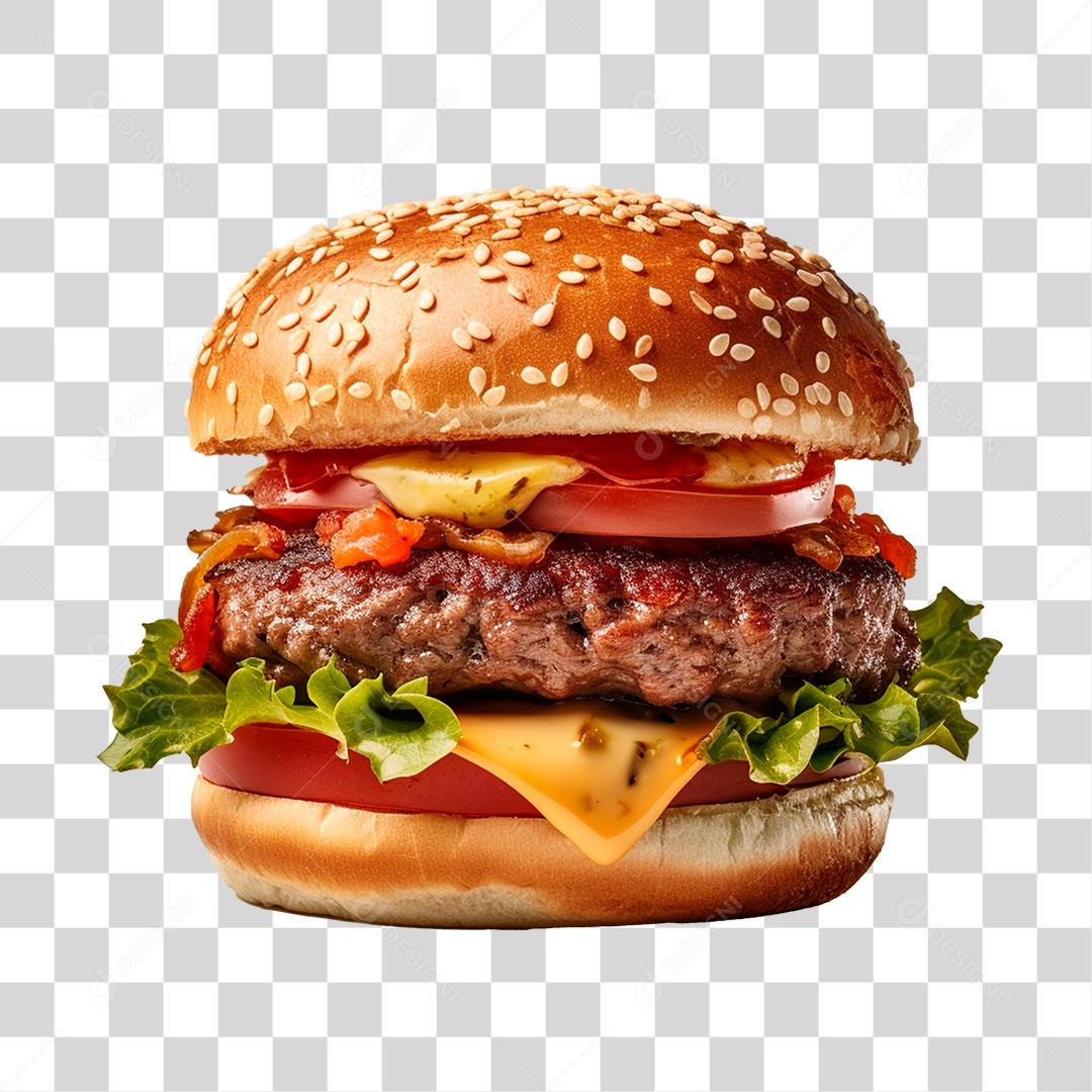 Hamburger Lanche PNG Transparente