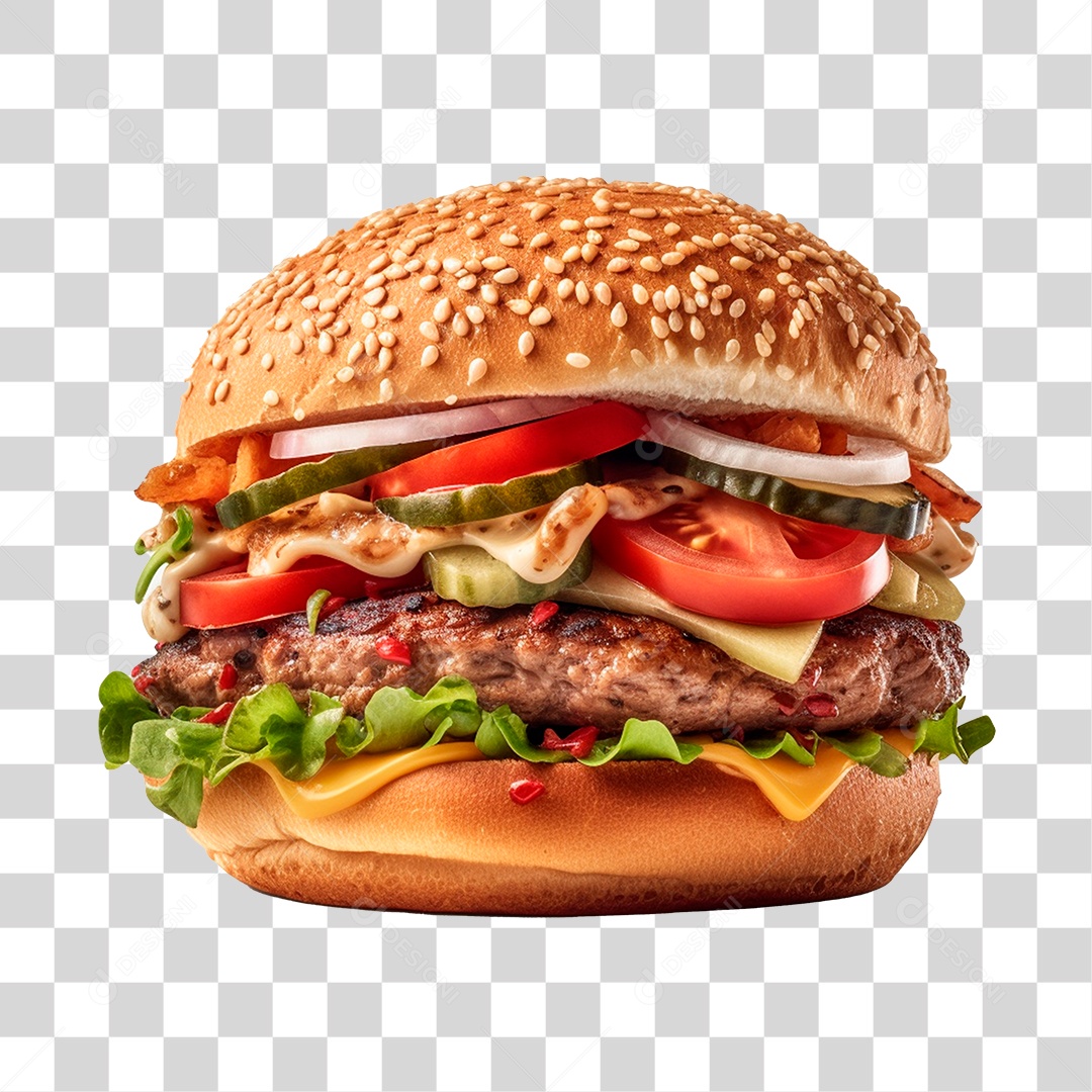 Hamburger Lanche PNG Transparente
