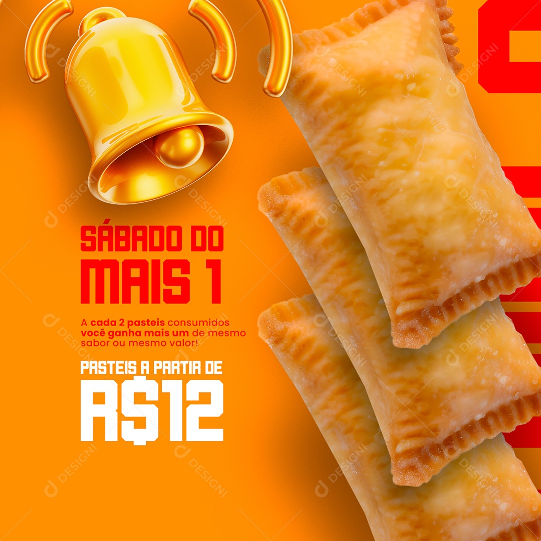 Sábado Do Mais 1 Pasteis A Partir De 12,00 Pastelaria Social Media PSD Editável