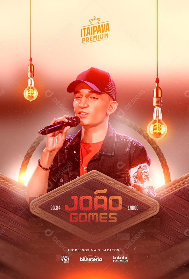 Itaipava Premium Flyer João Gomes Social Media PSD Editável