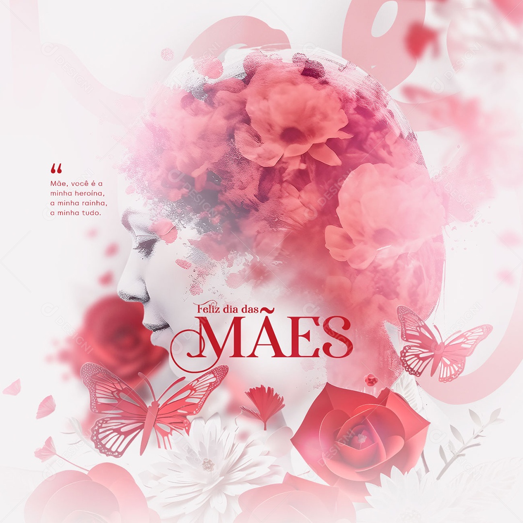 Mãe Você É A Minha Heroína Feliz Dia Das Mães 14 De Maio Social Media PSD Editável