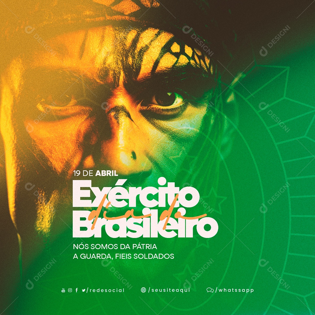 Nós Somos Da Pátria A Guarda Fieis Soldados Dia Do Exército Brasileiro Social Media PSD Editável