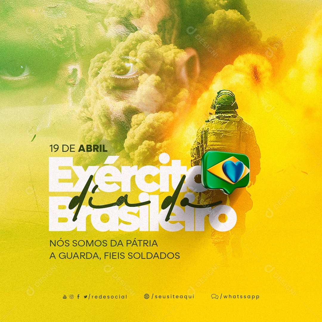 Nós Somos Da Pátria A Guarda Dia Do Exército Brasileiro Social Media PSD Editável