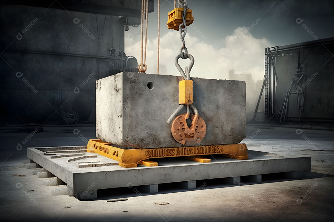 Concreto De Levantamento De Gancho De Guindaste De Construção