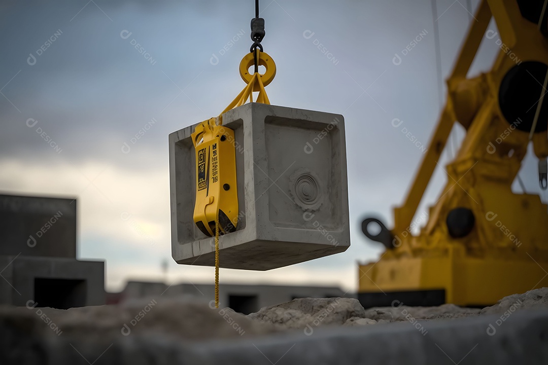 Concreto De Levantamento De Gancho De Guindaste De Construção