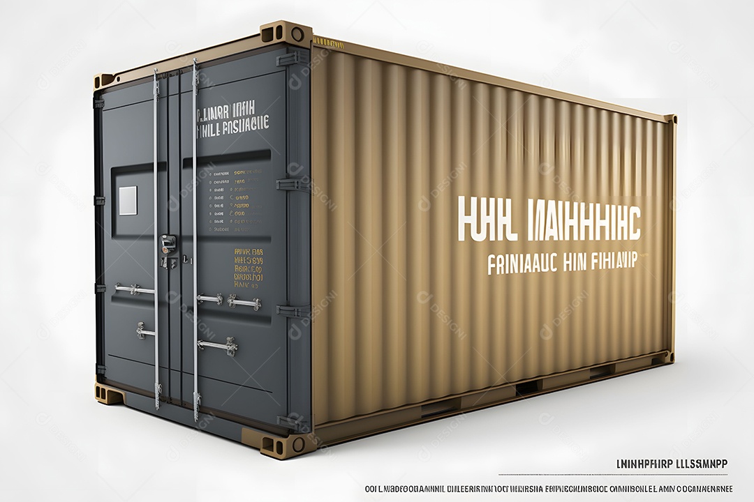 Maquete De Contêiner Marrom De Transporte