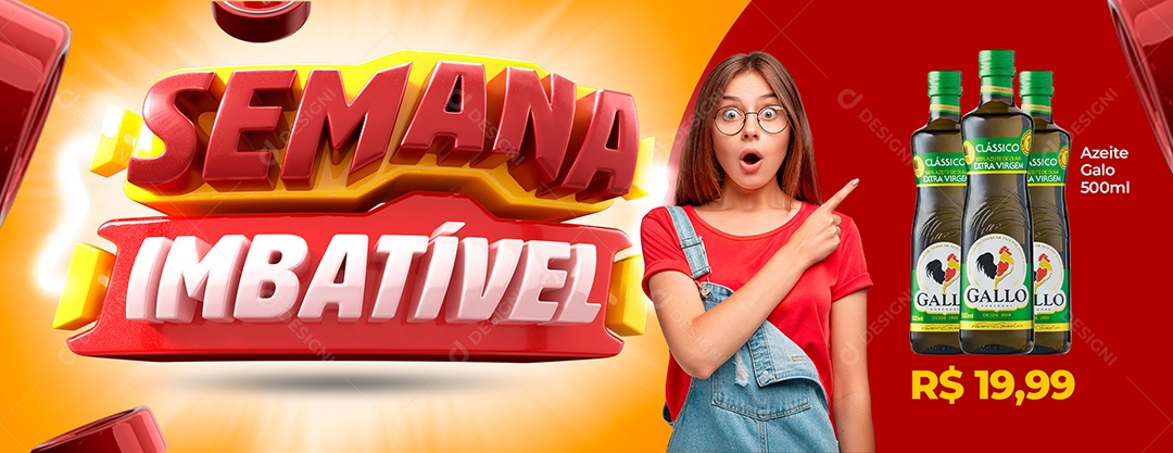 Social Media Banner Semana Imbatível PSD Editável