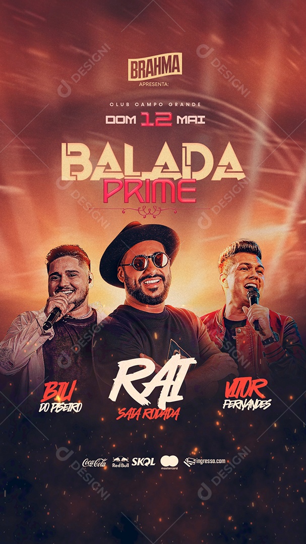 Story Flyer Balada Prime Social Media PSD Editável