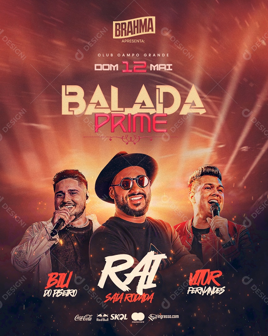 Flyer Balada Prime Social Media PSD Editável