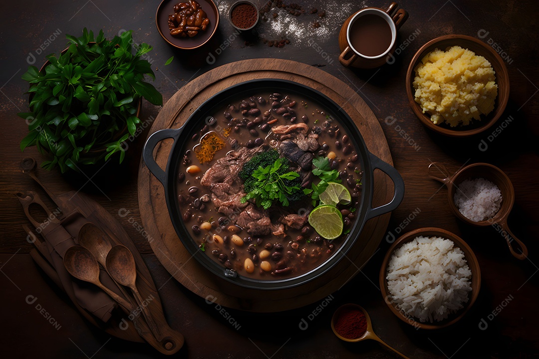 Prato De Feijoada Uma Comida Típica Brasileira