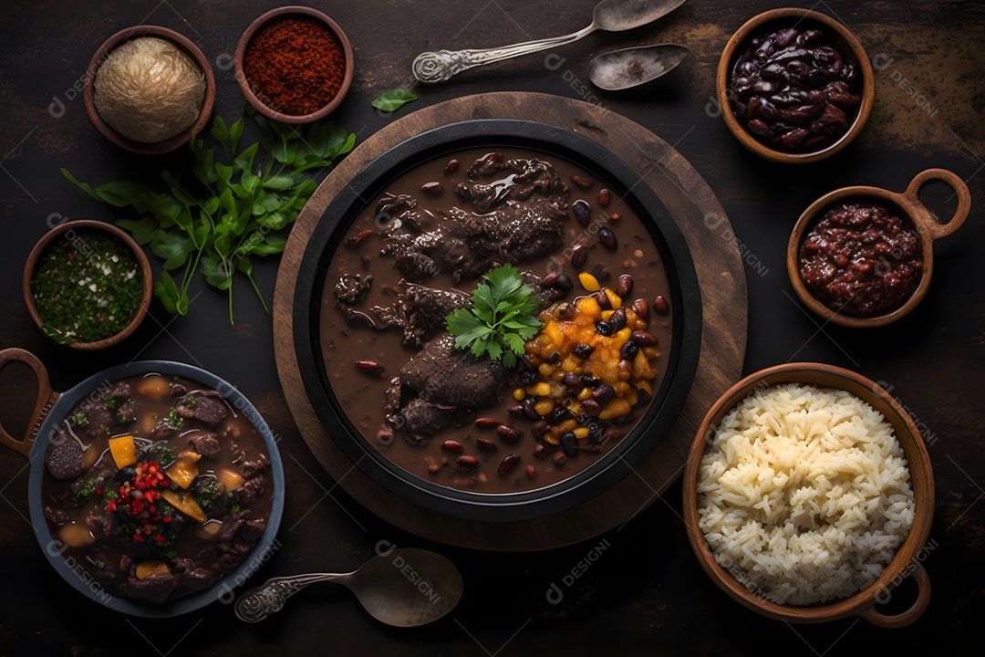 Prato De Feijoada Uma Comida Típica Brasileira