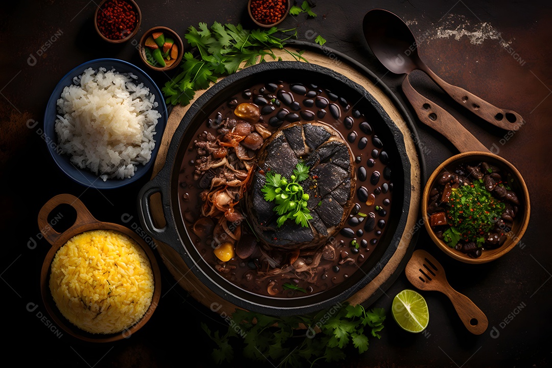 Prato De Feijoada Uma Comida Típica Brasileira