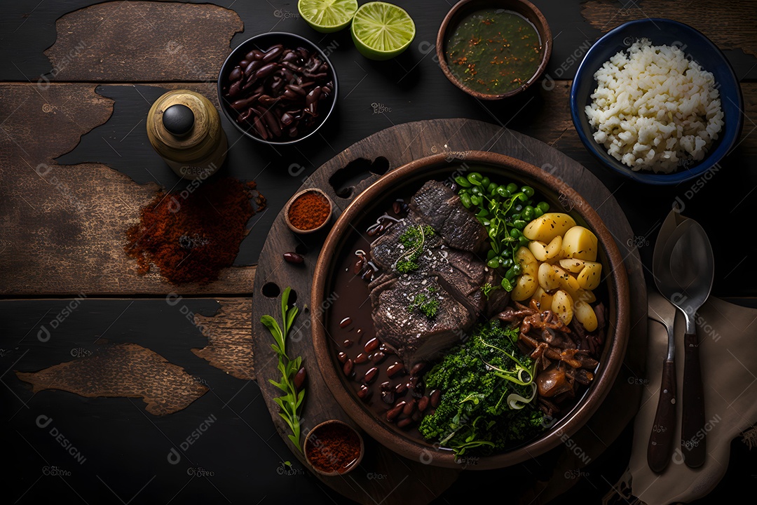 Prato De Feijoada Uma Comida Típica Brasileira