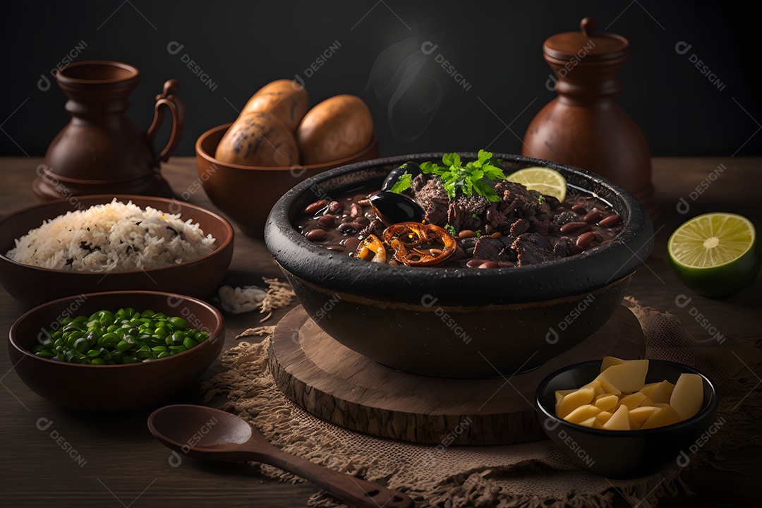 Prato De Feijoada Uma Comida Típica Brasileira