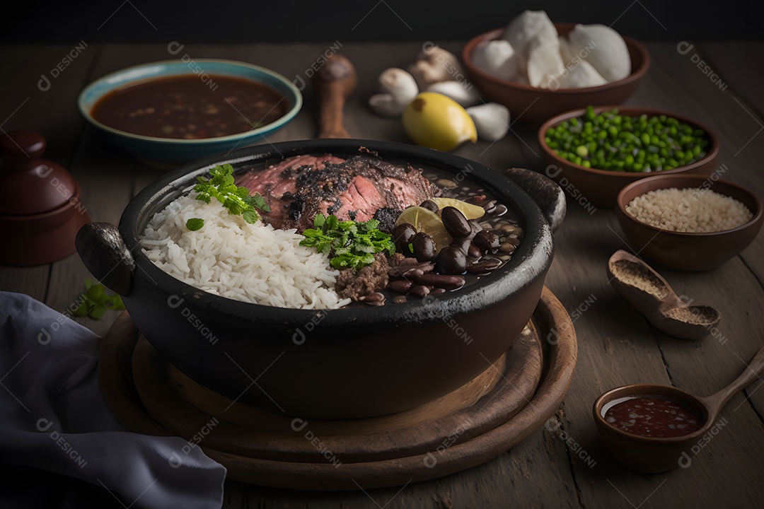 Prato De Feijoada Uma Comida Típica Brasileira