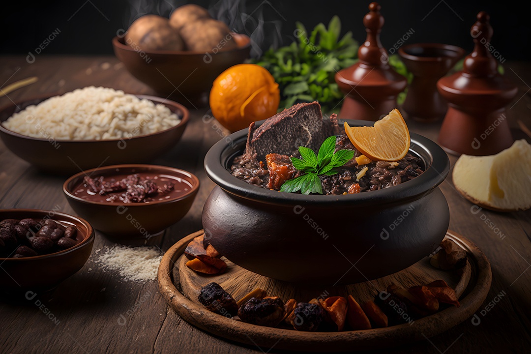 Prato De Feijoada Uma Comida Típica Brasileira