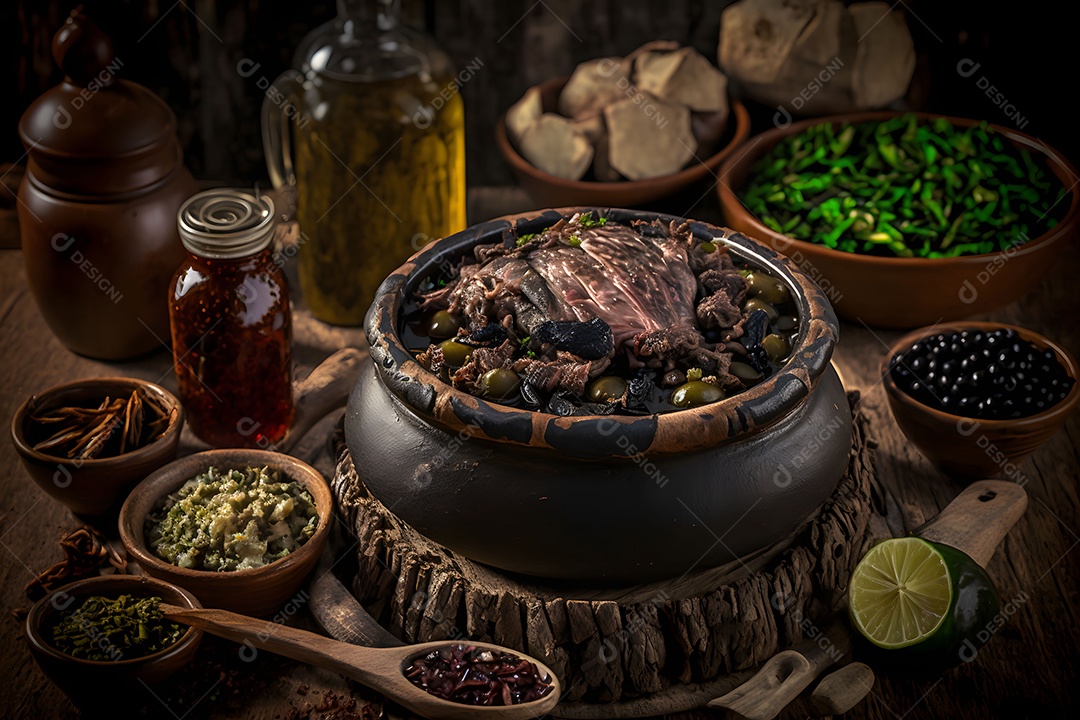Prato De Feijoada Uma Comida Típica Brasileira