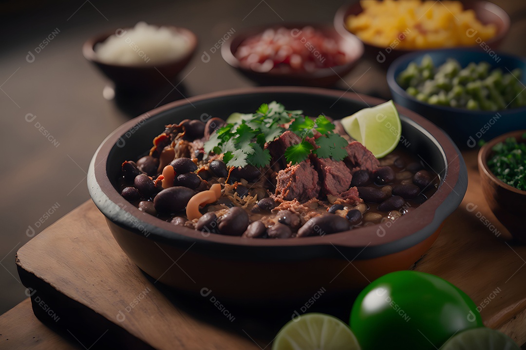 Prato De Feijoada Uma Comida Típica Brasileira