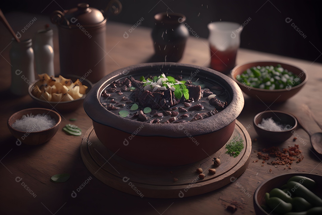 Prato De Feijoada Uma Comida Típica Brasileira