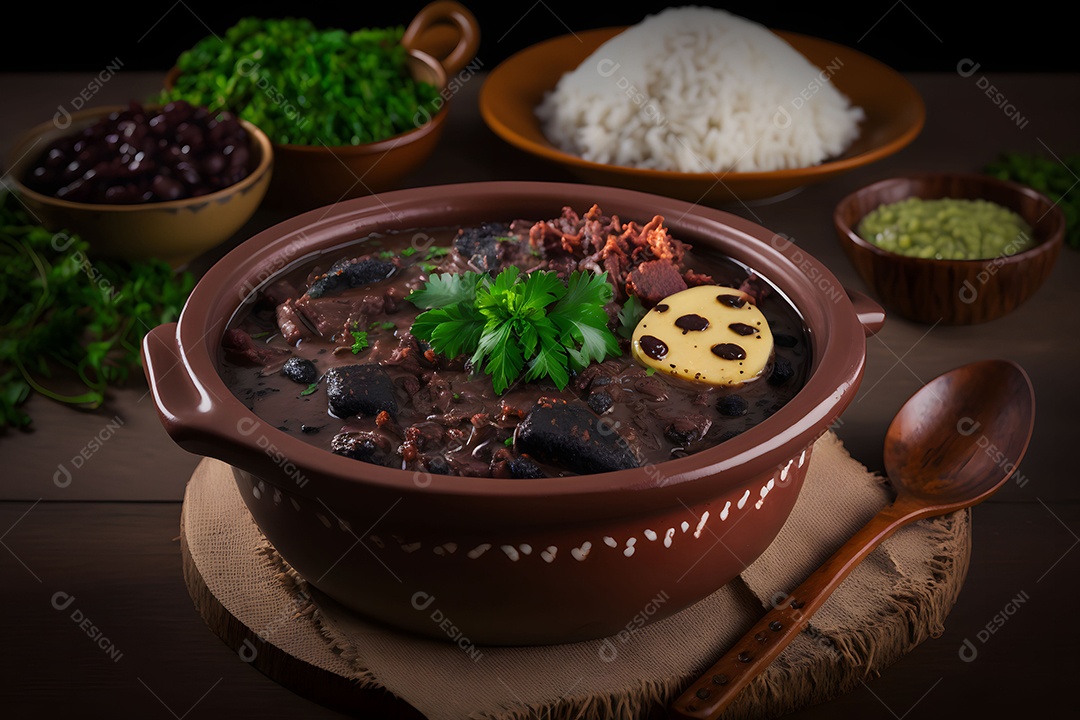 Prato De Feijoada Uma Comida Típica Brasileira