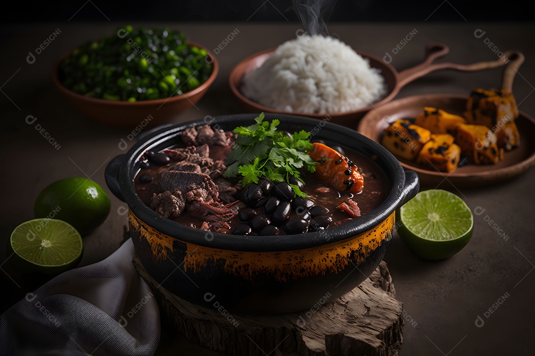 Prato De Feijoada Uma Comida Típica Brasileira